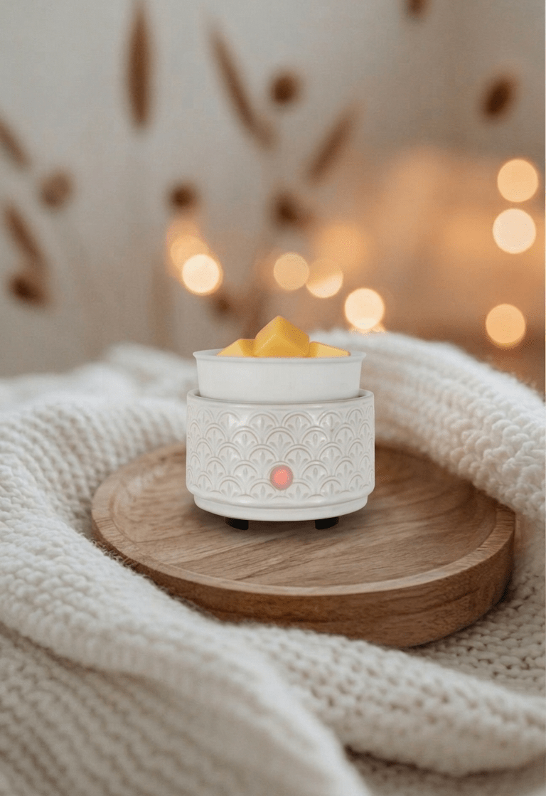 Diffuseur blanc 3-en-1 en Céramique – Pratique, élégant et sécuritaire