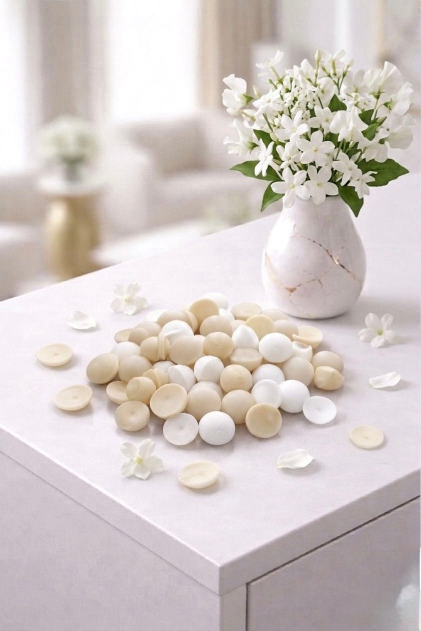 Perles parfumées - Soie blanche au jasmin